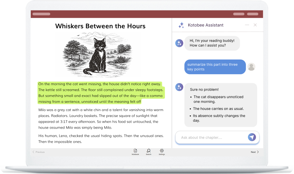Asistencia con IA dentro de los ebooks
