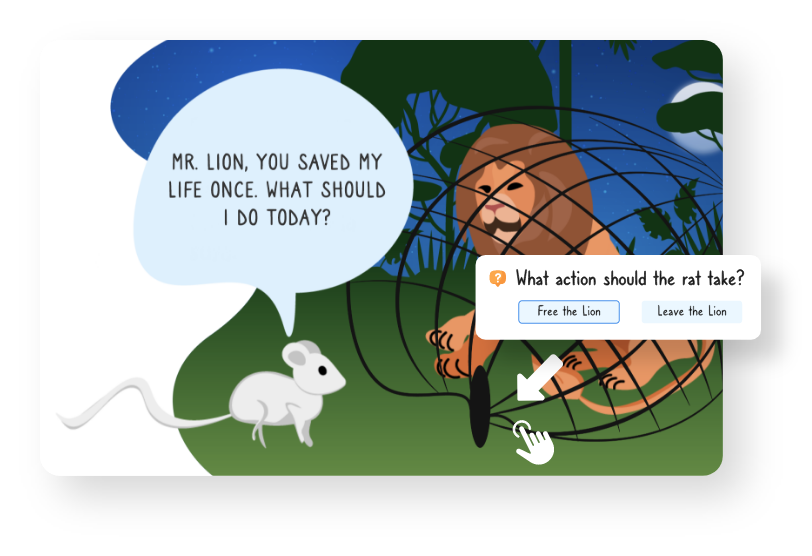 lion and rat story image